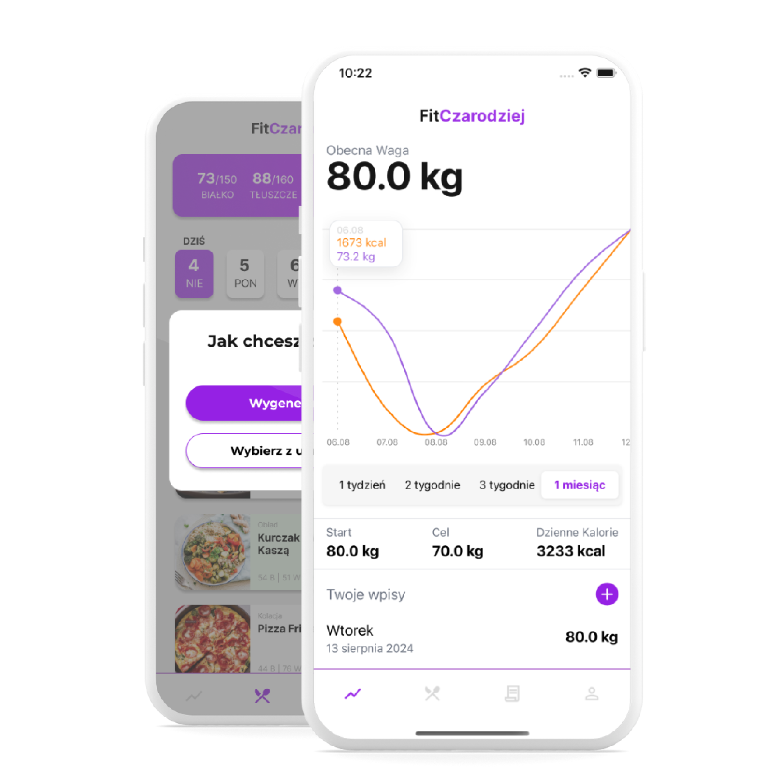 FitWizard app interface